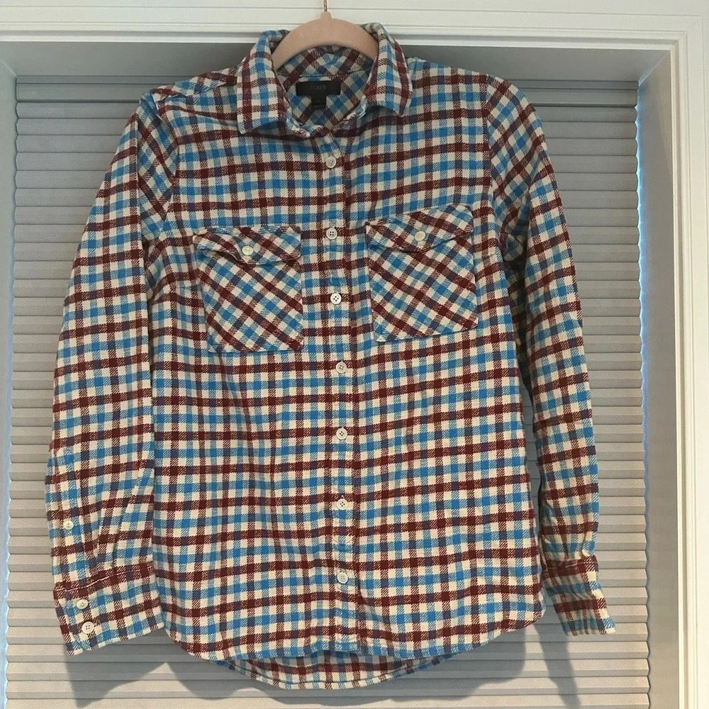 J. Crew flannel button down women’s size 4